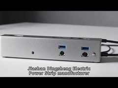 मेटल 6 आउटलेट ओवरजेट प्रोटेक्टर पावर स्ट्रिप, माउंट करने योग्य मल्टीपल प्लग सॉकेट